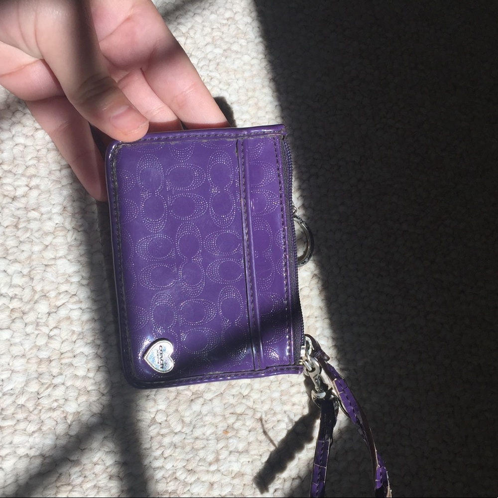 Purple coach id wallet